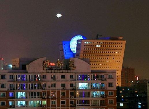 blimp over Shenyang