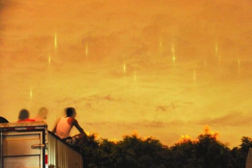 light pillar in Xiamen