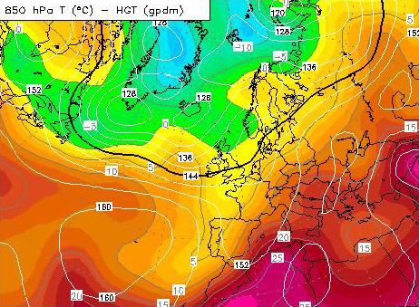 temperature at 850 hPa pressure level