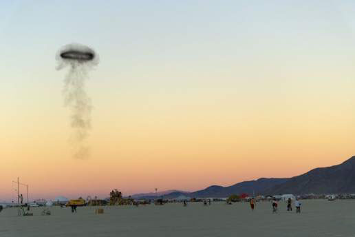 Smoke ring at Burning Man Festival
